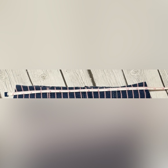 Altar’d State Denim Striped Mini Skirt size Small Patriotic Red White and Blue - Picture 6 of 7